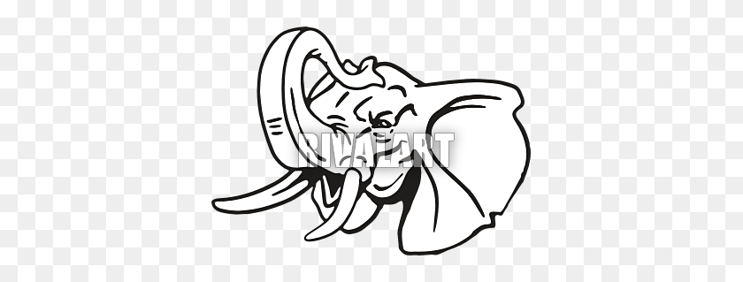 361x259 Elephant Head Clipart - Elephant Face Clipart