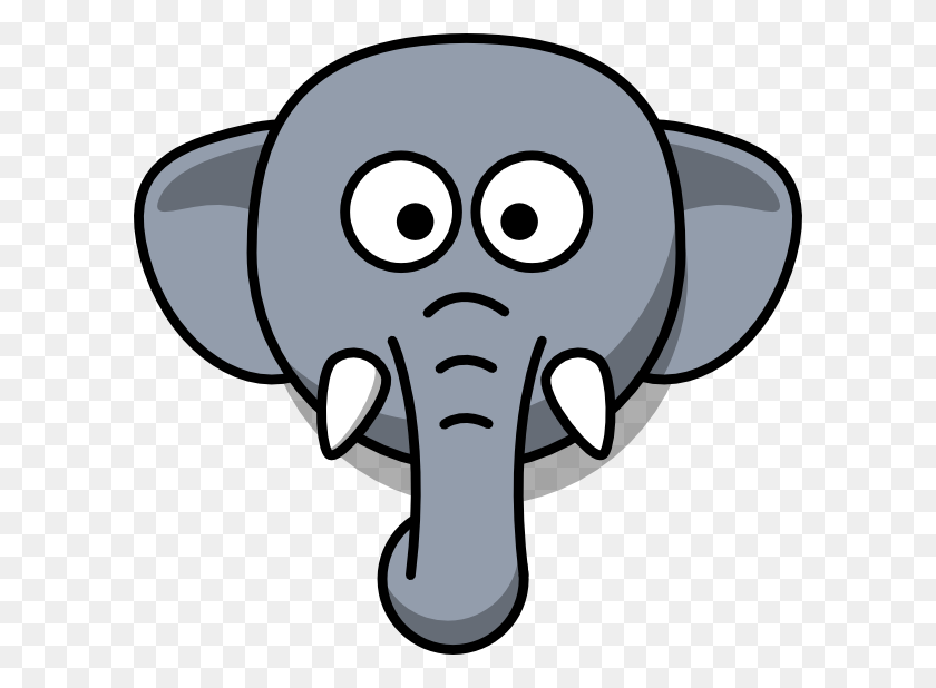 600x558 Наброски Головы Слона - Индийский Слон Клипарт