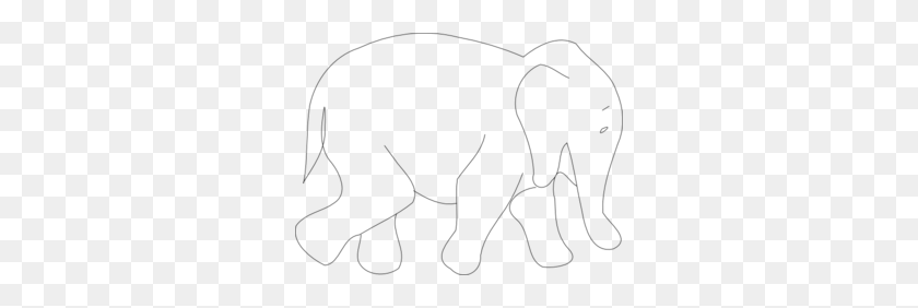 300x222 Elephant Outline Clip Art - Elephant Clipart Outline