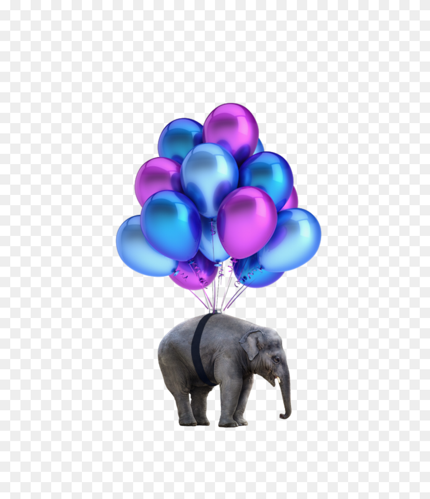 1363x1596 Elephant Png Nobackground Balloons - Elephant PNG