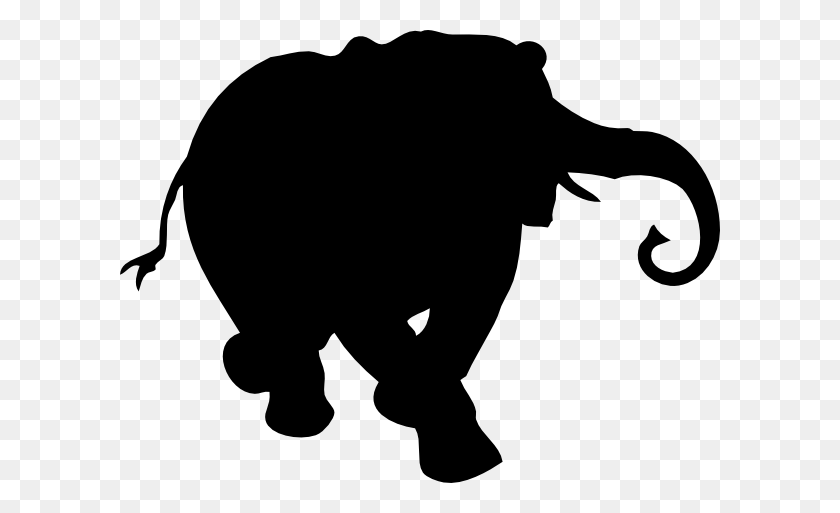 600x453 Elephant Silhouette Clip Art - Republican Elephant Clipart