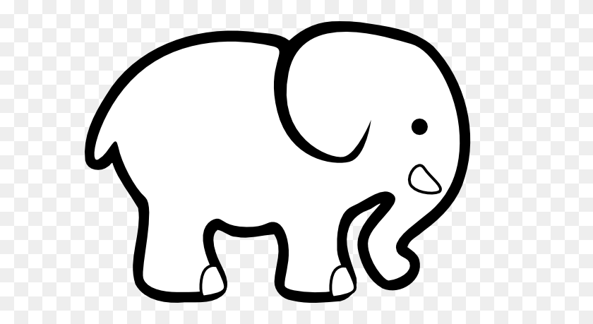 600x399 Elephant Silhouette Clip Art - Hippopotamus Clipart Black And White