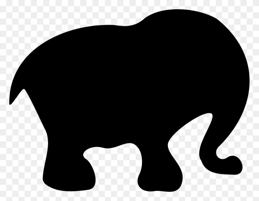800x609 Elephant Silhouette Clipart Transparant Background - Panther Clipart