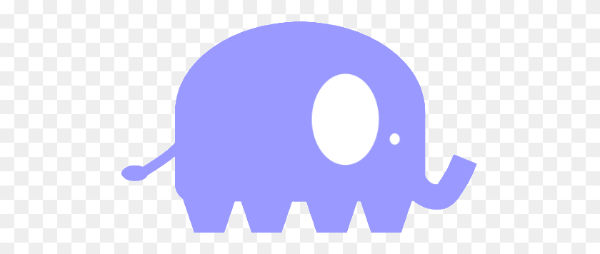 500x296 Elefante Silueta De Guardería Lindo Clip Clipart - Elefante Azul Clipart