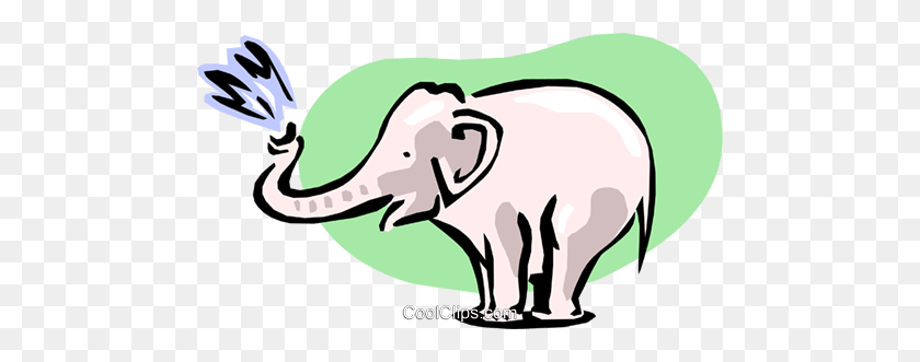 480x271 Elephant Squirting Royalty Free Vector Clip Art Illustration - Elephant Trunk Clipart