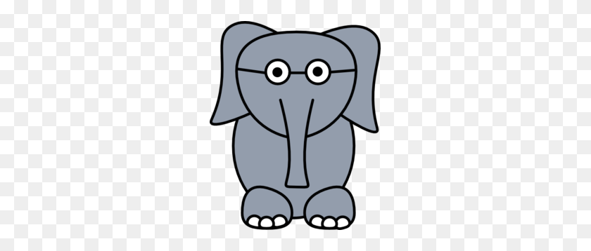 243x298 Elephant With Glasses Clip Art - Elephant Head Clipart