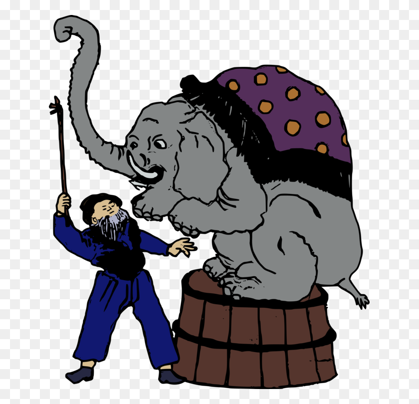 643x750 Los Elefantes Elefante Africano De Dibujo De Circo De Dibujos Animados - Mamut Lanudo De Imágenes Prediseñadas