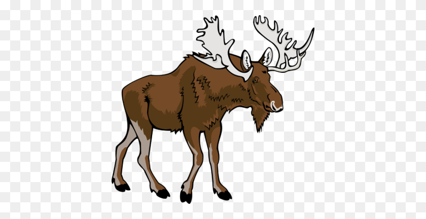 400x373 Elk Dlpng - Moose Silhouette PNG