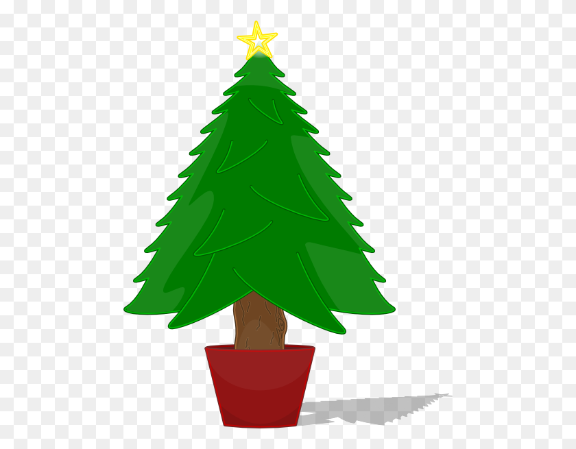 480x595 Imágenes Prediseñadas De Árbol De Navidad Brillante De Elkbuntu Free Vector - Christmas Tree Clipart Free