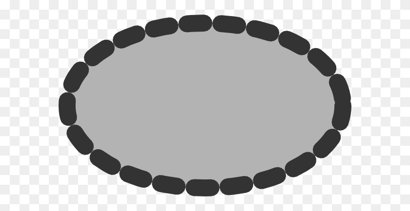 600x374 Ellipse With Dotted Line Clip Art - White Dotted Line PNG