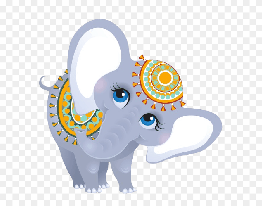 600x600 Elly Elephant, Indian - Бесплатный Клип-Арт Слоненка
