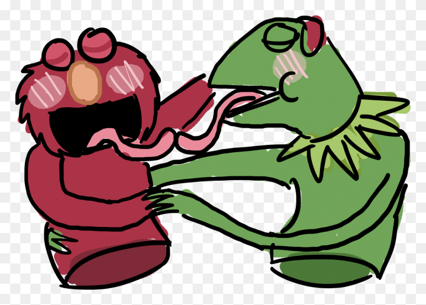 1024x712 Elmo X Kermit - Kermit The Frog Clipart