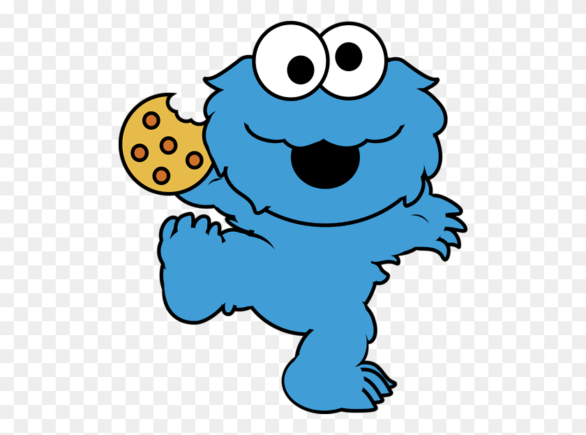 500x563 Elmo Y Cookie Para Colorear Baby - Smart Cookie Clipart