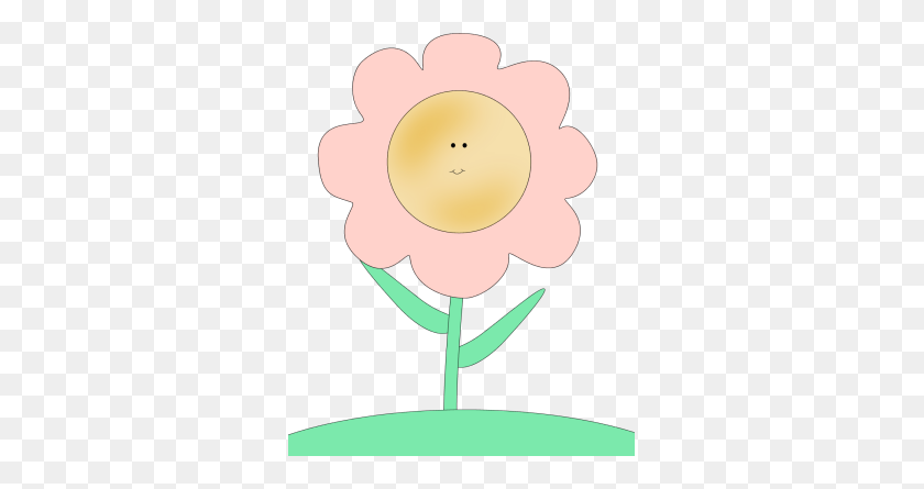315x385 Elower Clipart Face - Happy Spring Clipart