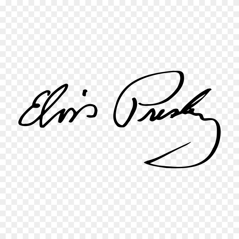 2400x2400 Elvis Presley Signature Logo Png Transparent Vector - Elvis PNG