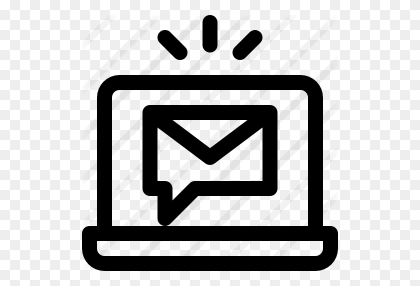 512x512 Электронная Почта - Логотип Электронной Почты, Белый Png
