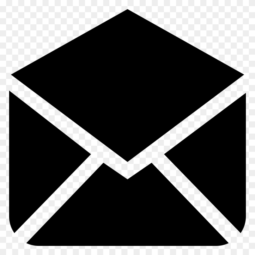 980x980 Email Black Opened Back Envelope Interface Symbol Png Icon - Email Symbol PNG