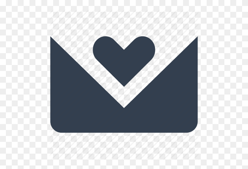 512x512 Correo Electrónico, Sobre, Corazón, Carta, Amor, Mensaje, Sms, Icono De San Valentín - Sobre Clipart Png