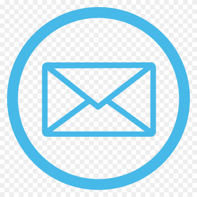 2400x2400 Email Icon Blue Transparent Png - Transparent Circle PNG
