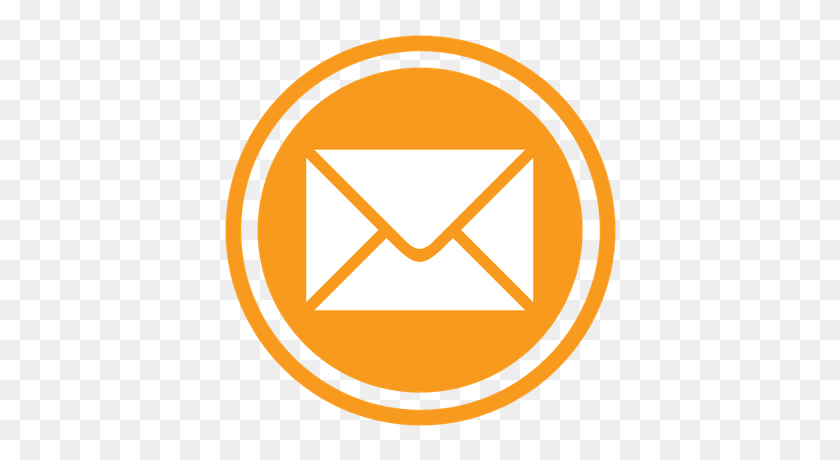 400x400 Email Icon Orange Transparent Png - Orange Circle PNG