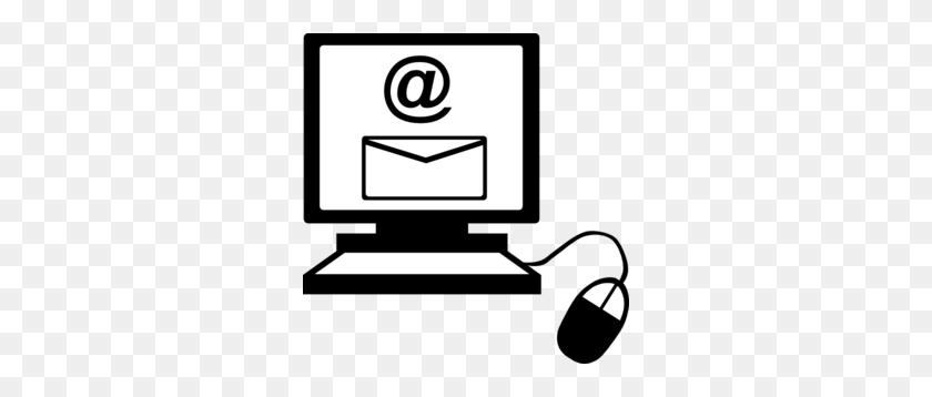 294x298 Email On Computer Clip Art - Computer Clip Art Free