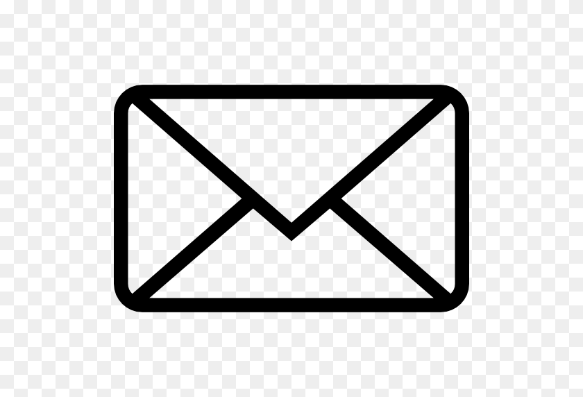 512x512 Email Outlined Envelope Back Symbol - Email Symbol PNG