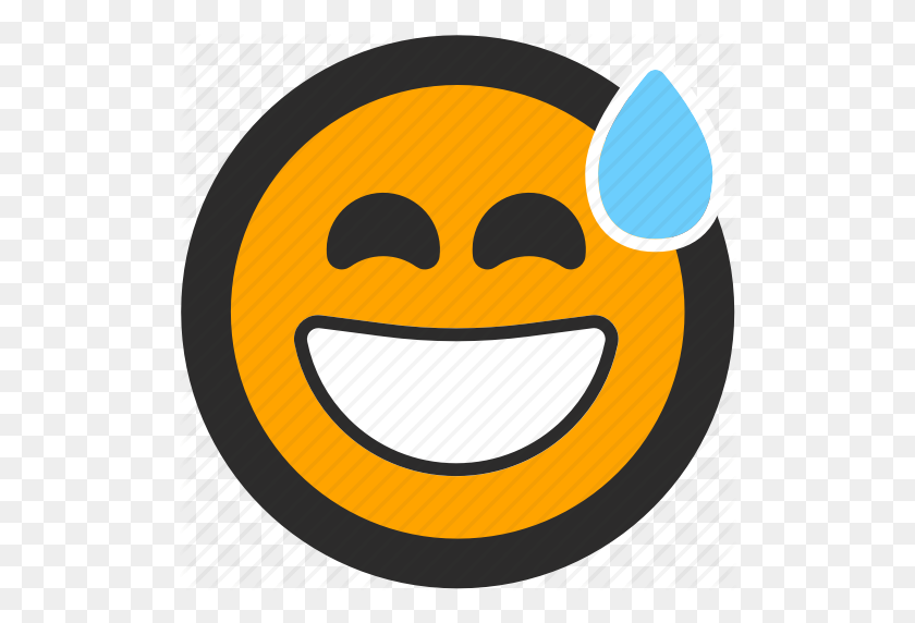 512x512 Embarrassed, Emoji, Expressions, Funny, Nervous, Roundettes - Embarrassed Emoji PNG