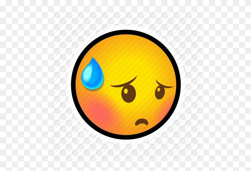 512x512 Embarrassed, Emoticon, Face, Shy, Smiley Icon - Embarrassed Emoji PNG