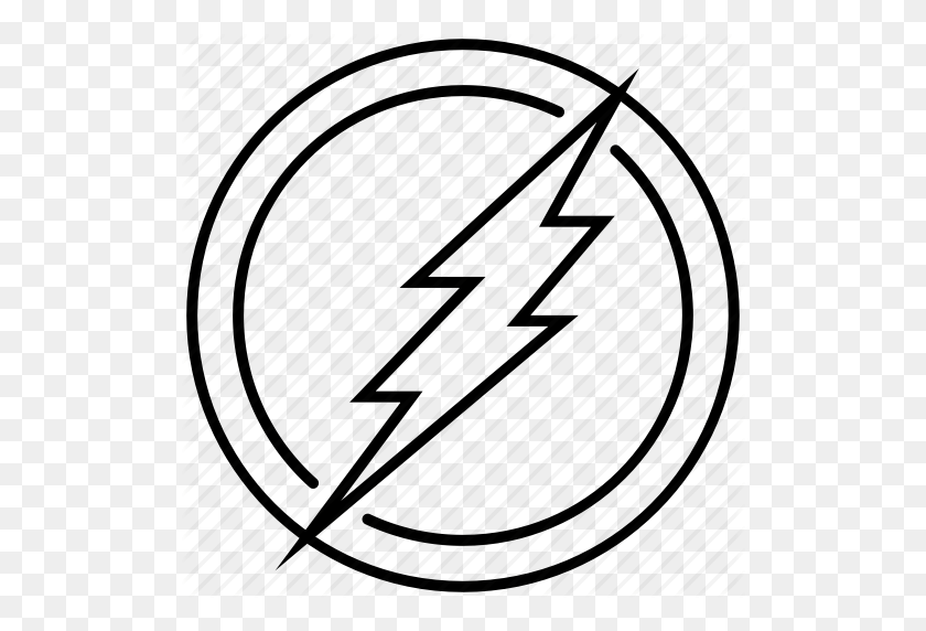 512x512 Emblem, Flash, Lightning, Sign, Superhero, The Icon - The Flash Logo PNG