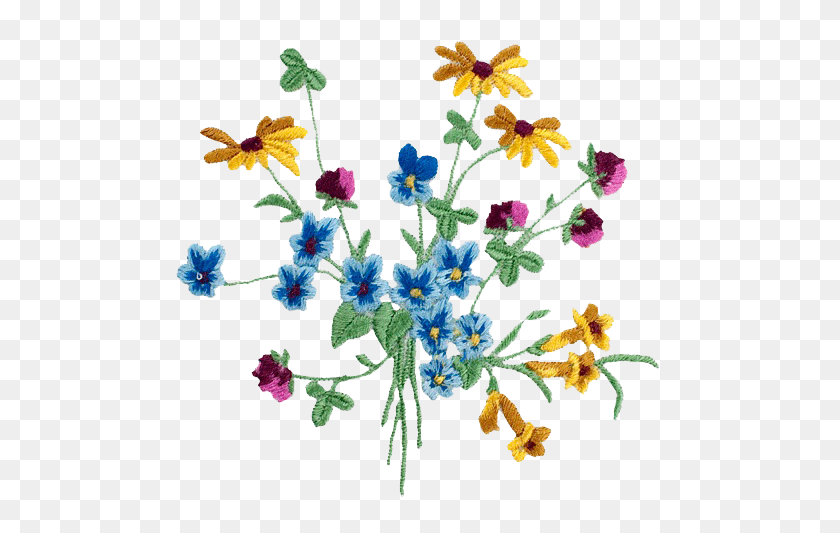 500x473 Embroidery Png - Wildflower PNG