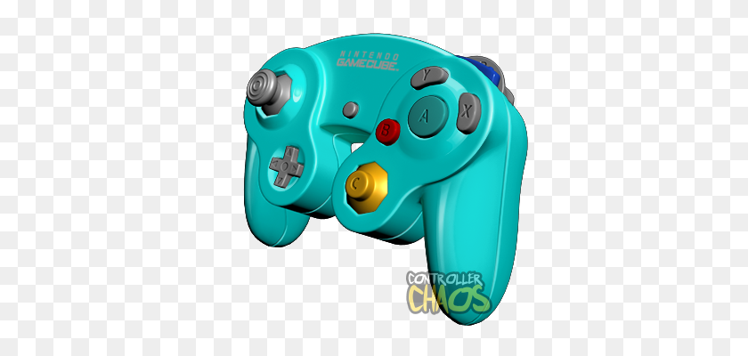 474x340 Emerald Blue - Gamecube Controller PNG