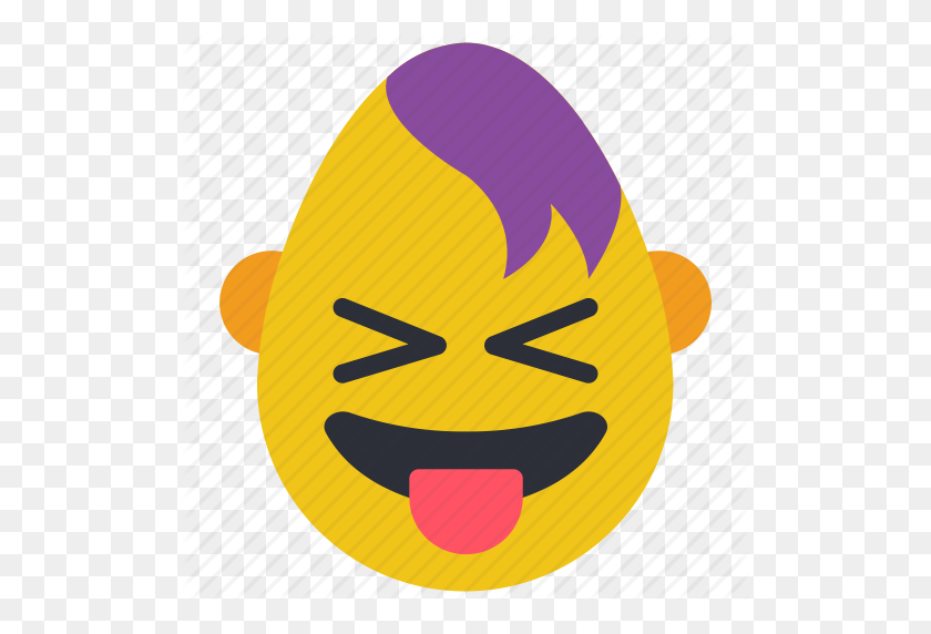 512x512 Emo, Emojis, Primero, Gótico, Cabello, Lengua Icono - Cabello Emo Png