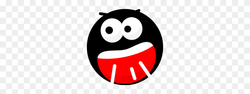 256x256 Emo, Emoticon, Black, Screaming Icon Free Of Flat Smiley Icons - Screaming PNG