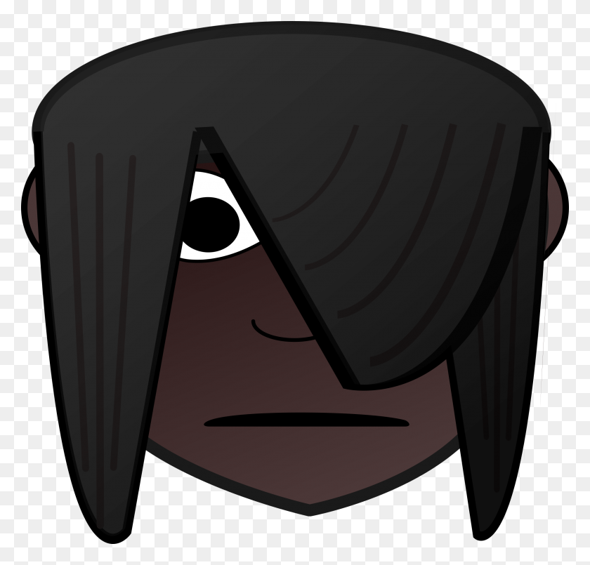 2400x2295 Emo Girl Head Dark Icons Png - Emo PNG