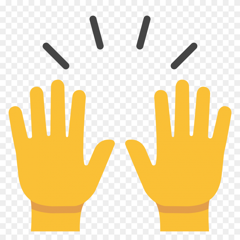 2000x2000 Emoji - Raised Hands PNG