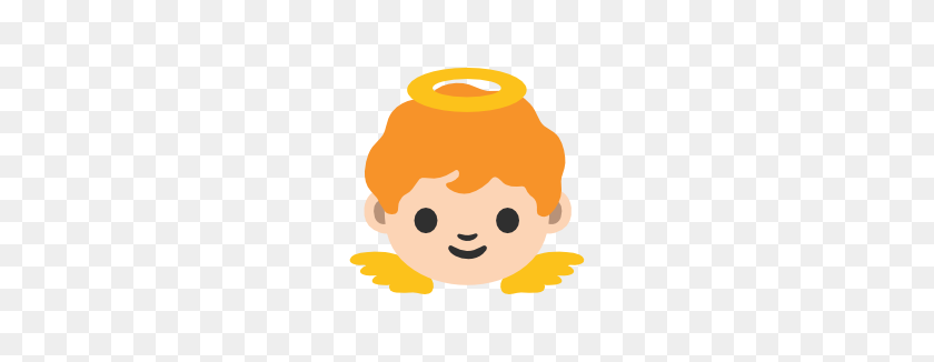 266x266 Emoji Android Baby Angel - Bebé Emoji Png