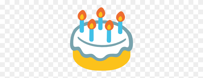 266x266 Emoji Android Birthday Cake - Cake Emoji PNG