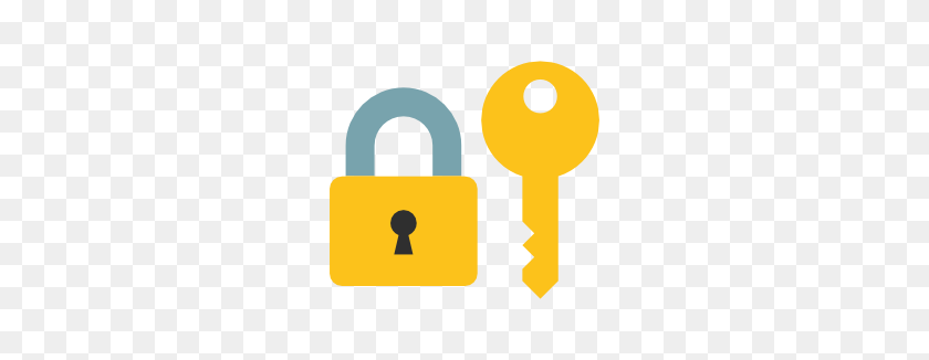 266x266 Emoji Android Closed Lock With Key - Lock And Key PNG