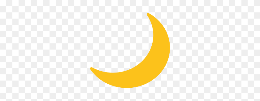 266x266 Emoji Android Crescent Moon - Moon PNG