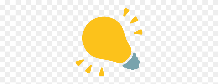 266x266 Emoji Android Electric Light Bulb - Yellow Light PNG