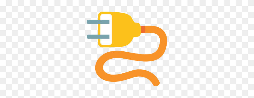 266x266 Emoji Android Electric Plug - Electric Plug Clipart