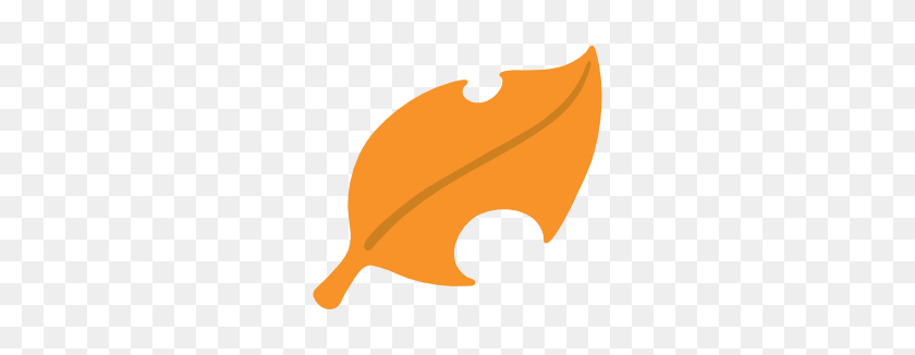 266x266 Emoji Android Fallen Leaf - Leaf Emoji PNG