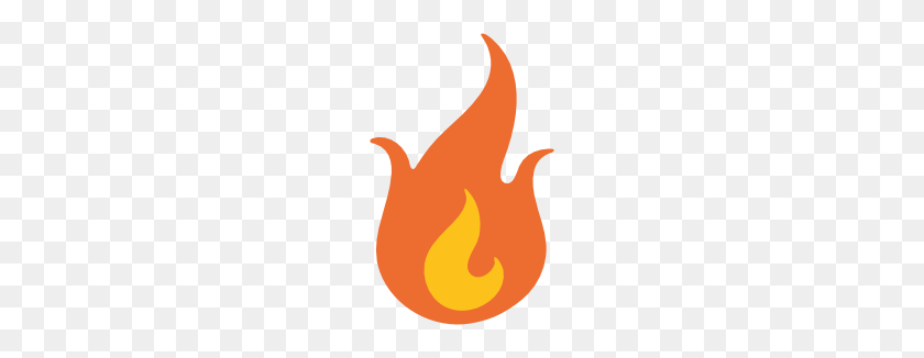 266x266 Emoji Android Fire - Огонь Фон Png