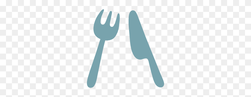 266x266 Emoji Android Fork And Knife - Knife Emoji PNG