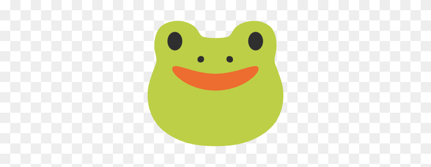 266x266 Emoji Android Frog Face - Frog Face Clipart