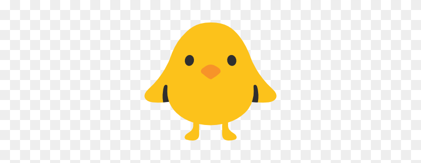 266x266 Emoji Android Front Facing Baby Chick - Baby Chick Clip Art