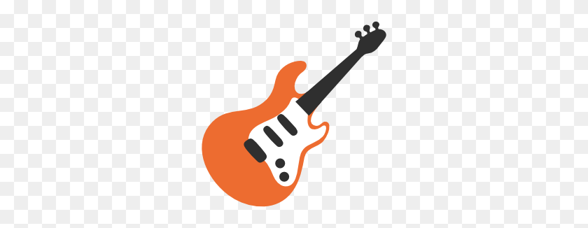 266x266 Emoji Android Guitarra - Guitarra Png Imágenes Prediseñadas