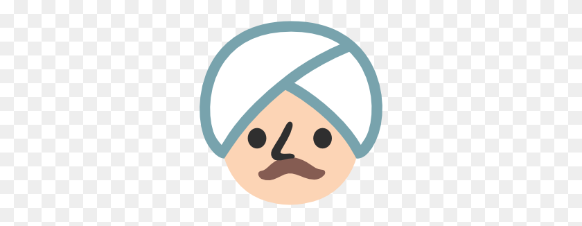 266x266 Emoji Android Man With Turban - Turban Clipart