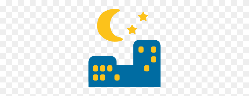 266x266 Emoji Android Noche Con Estrellas - Estrellas Nocturnas Png
