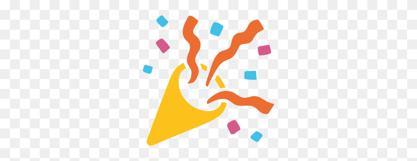 266x266 Emoji Android Party Popper - Вечеринка Поппер Клипарт